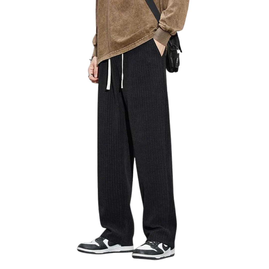 Luxurious Black Velvet Trousers - Vossary