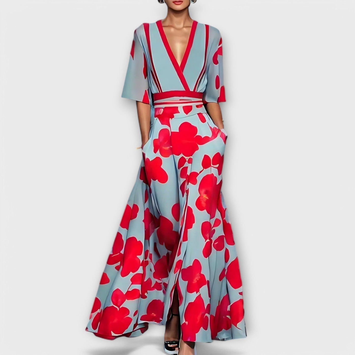Elegant Flower Bodycon Dress for Women - Vossary