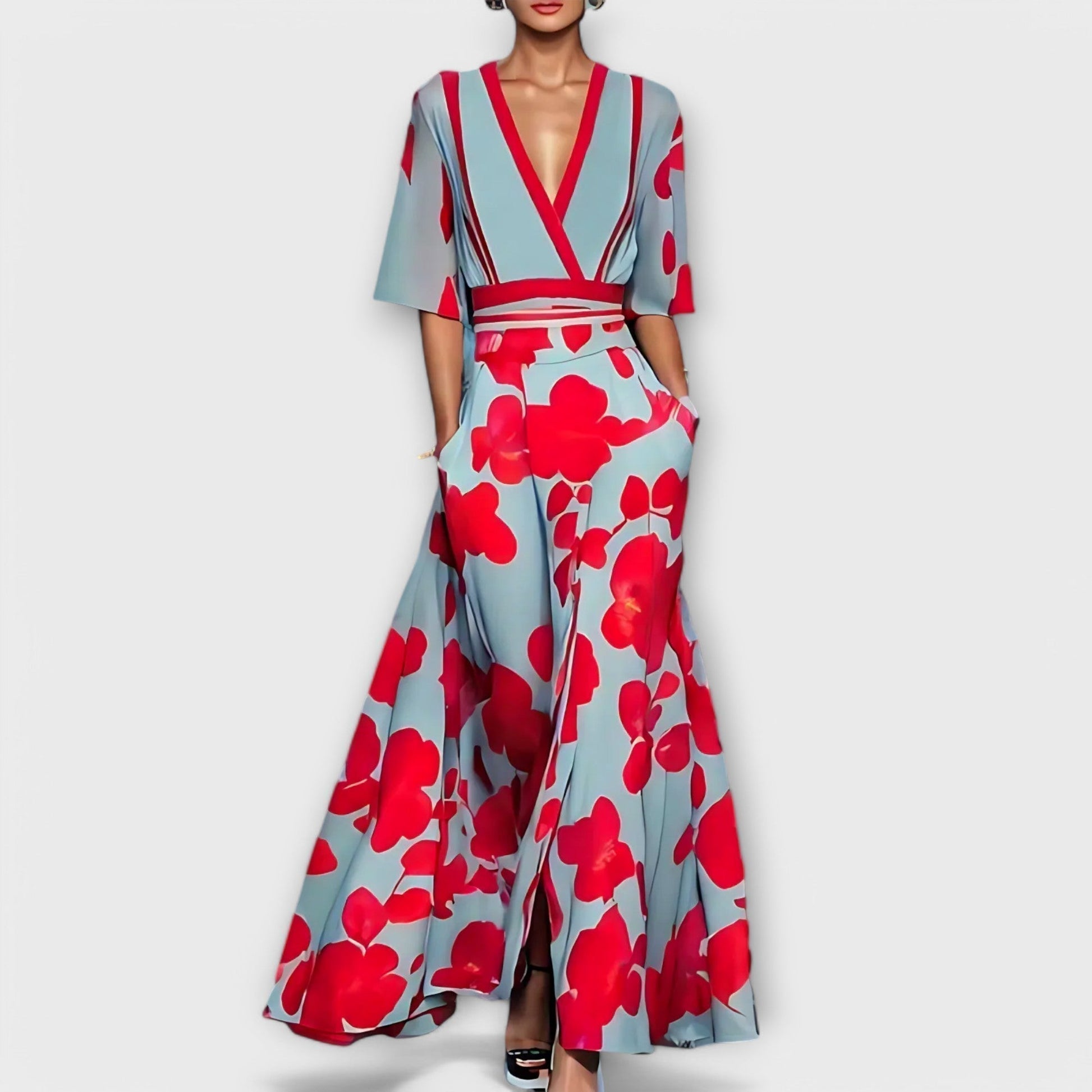 Elegant Flower Bodycon Dress for Women - Vossary