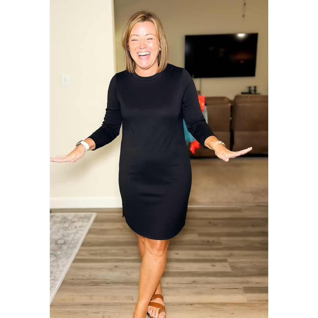 Soft Relaxed Fit Crew Neck Maxi Dress