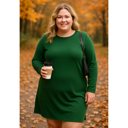 Soft Relaxed Fit Crew Neck Maxi Dress