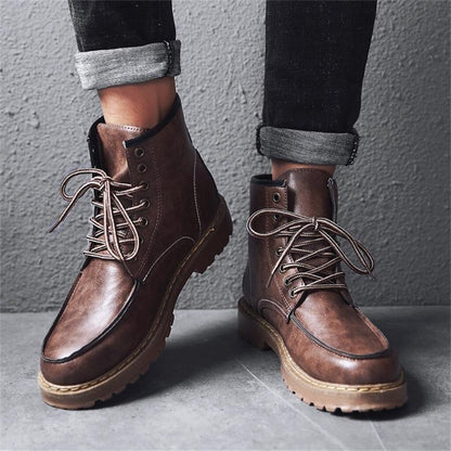 Tough Leather Ankle Boots for Men
