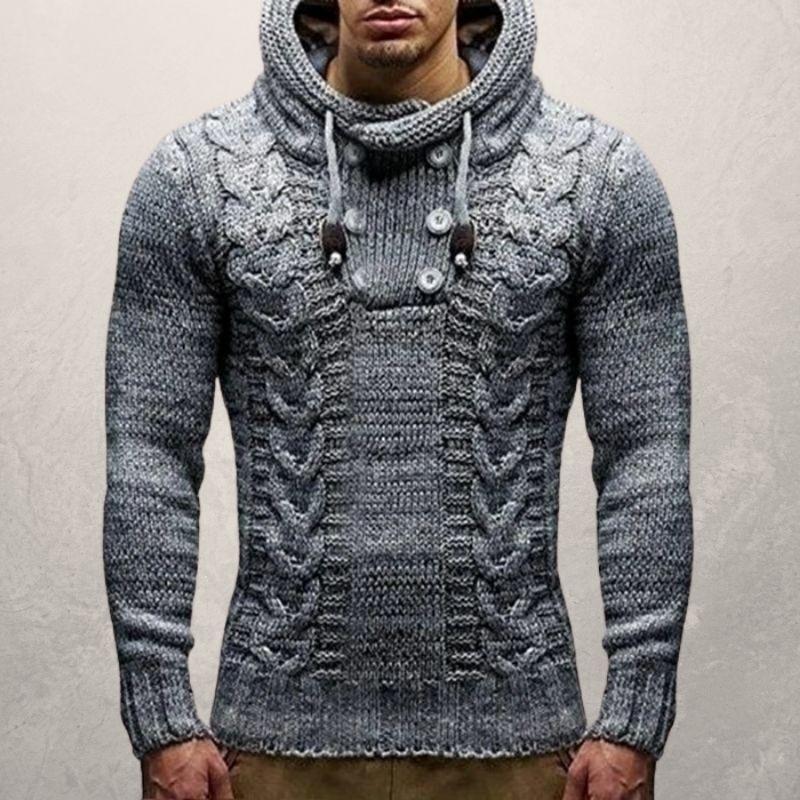 Cozy Crew Neck Men's Cable Sweater - EasyApparels