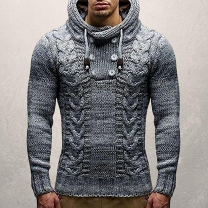 Cozy Crew Neck Men's Cable Sweater - EasyApparels