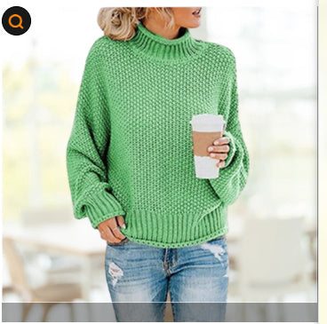 Cozy Women's Turtleneck Sweater - Soft Knit Winter Pullover