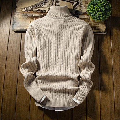 Cozy Crew Neck Cable Knit Sweater
