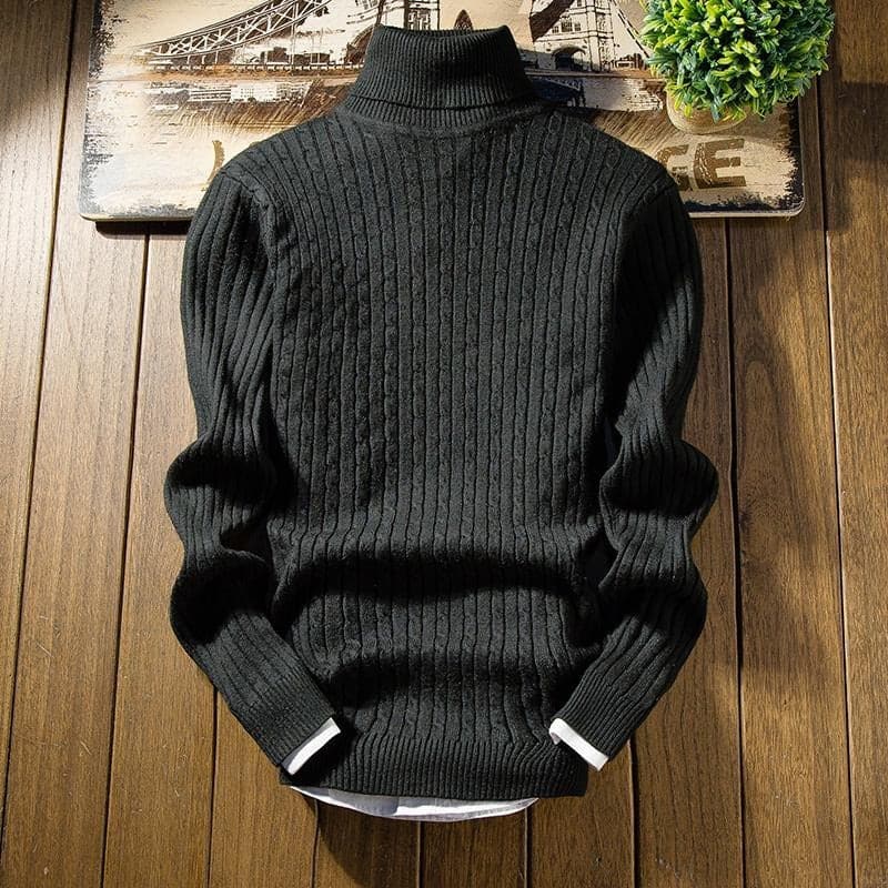 Cozy Crew Neck Cable Knit Sweater
