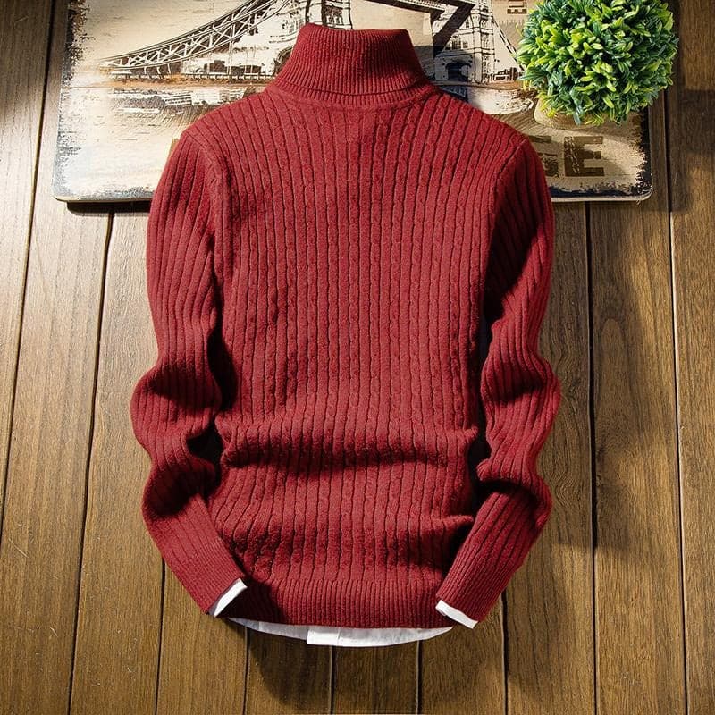 Cozy Crew Neck Cable Knit Sweater