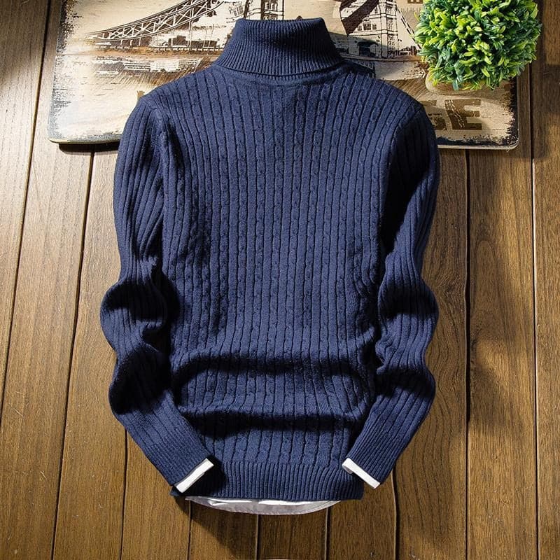 Cozy Crew Neck Cable Knit Sweater