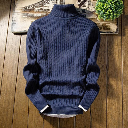 Cozy Crew Neck Cable Knit Sweater