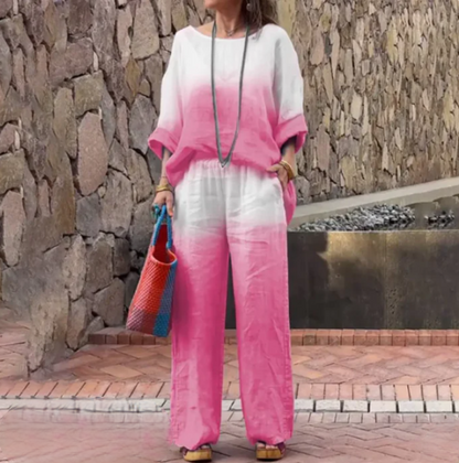 Comfortable Women's Outfit - Relaxed Fit Top & Pants