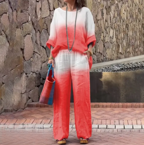 Comfortable Women's Outfit - Relaxed Fit Top & Pants