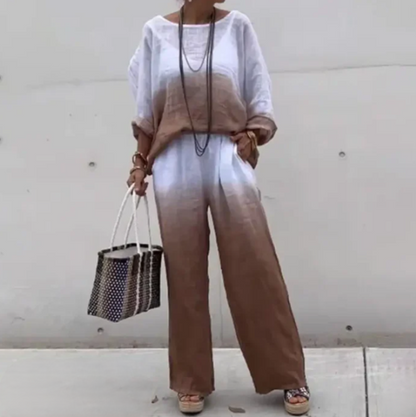 Comfortable Women's Outfit - Relaxed Fit Top & Pants