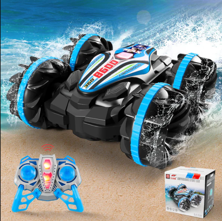 Rugged Remote Control Stunt Car with LED Lights - Luxicro