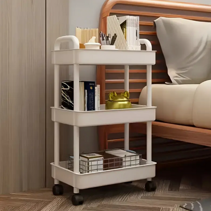 Portable Rolling Shelf Cart Organizer