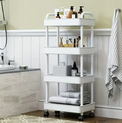 Portable Rolling Shelf Cart Organizer