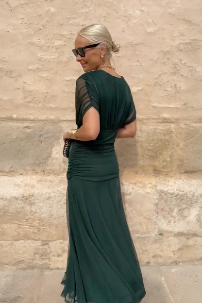 Beautiful V-neck Evening Formal Maxi Dress