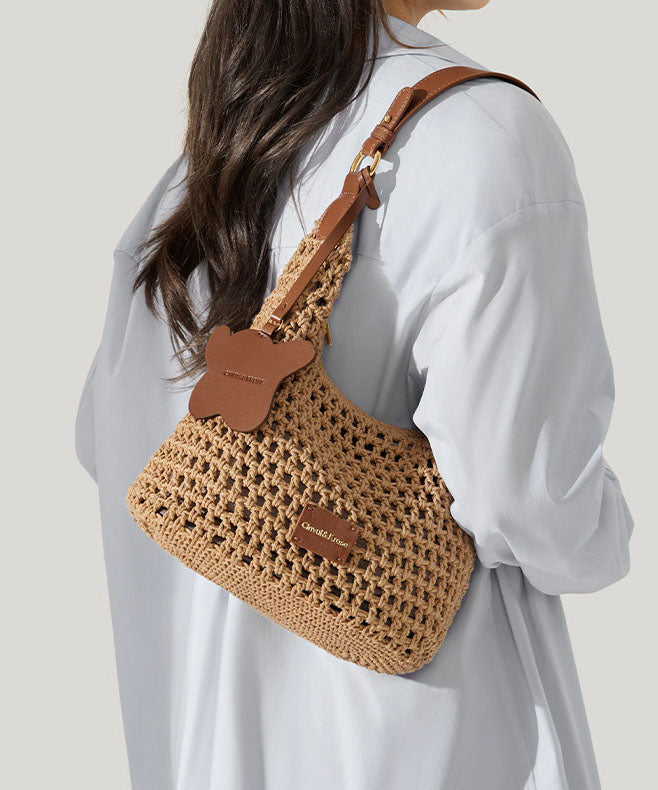 Grand sac à bandoulière en toile kaki épaisse - EasyApparels