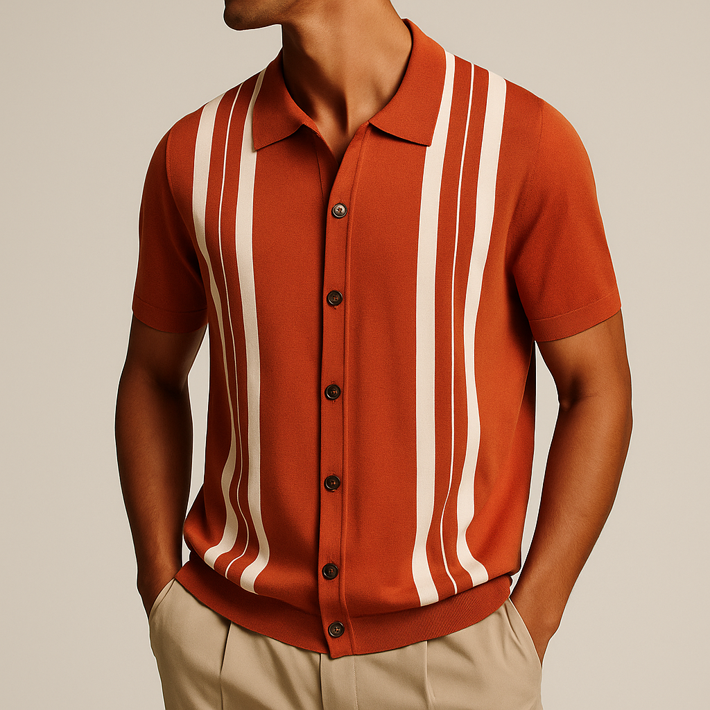 Classic Horizontal Stripe Polo Shirt