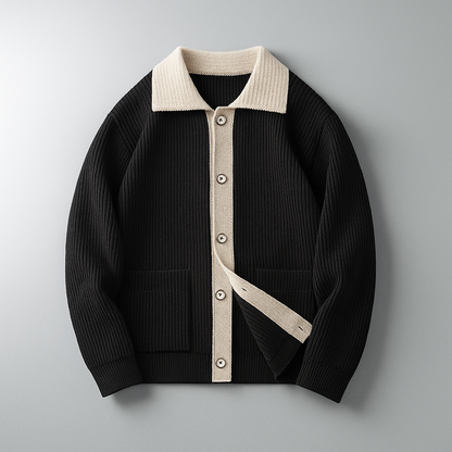Warm Wool Crew Neck Jacket