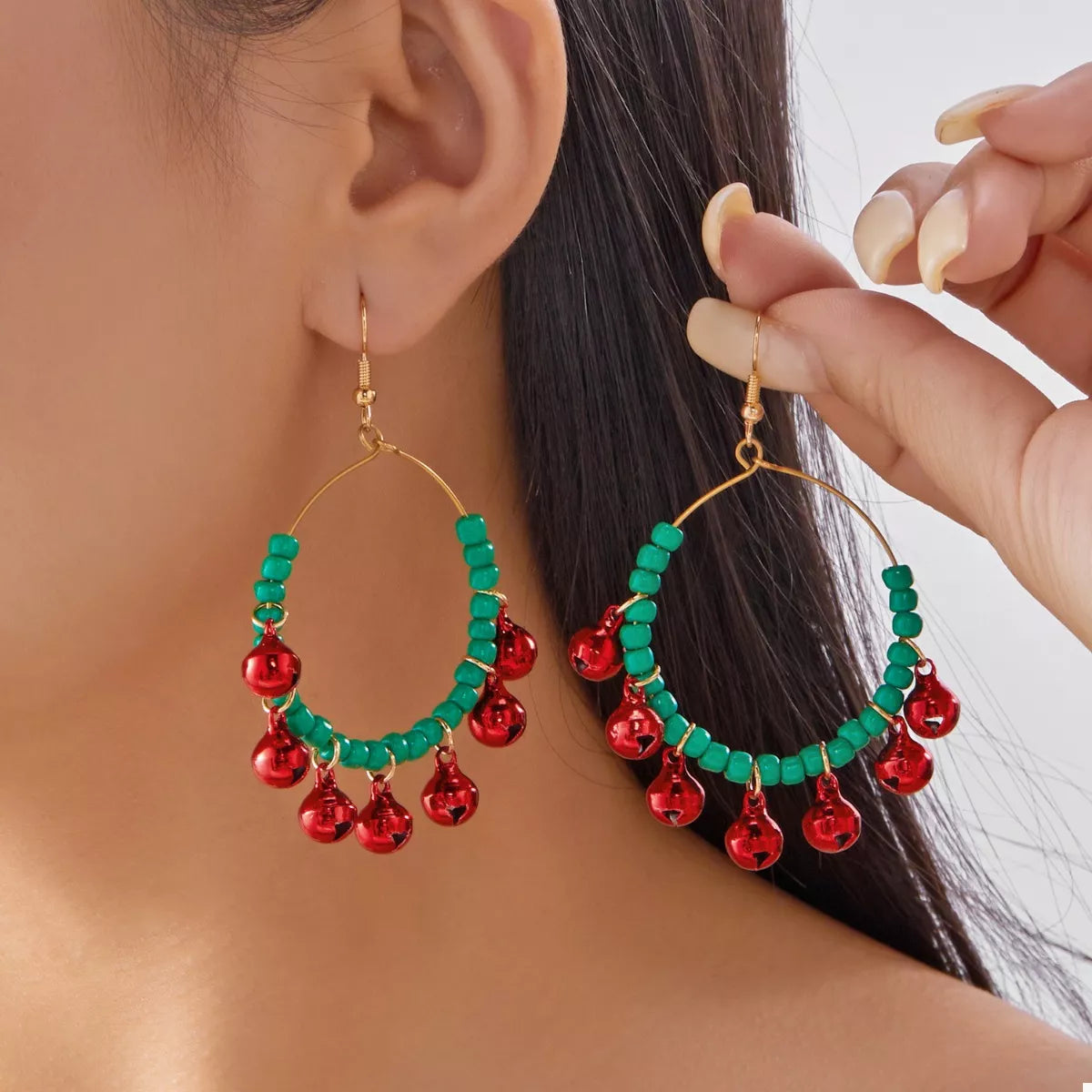 Festive Holiday Bell Dangle Earrings - EasyApparels