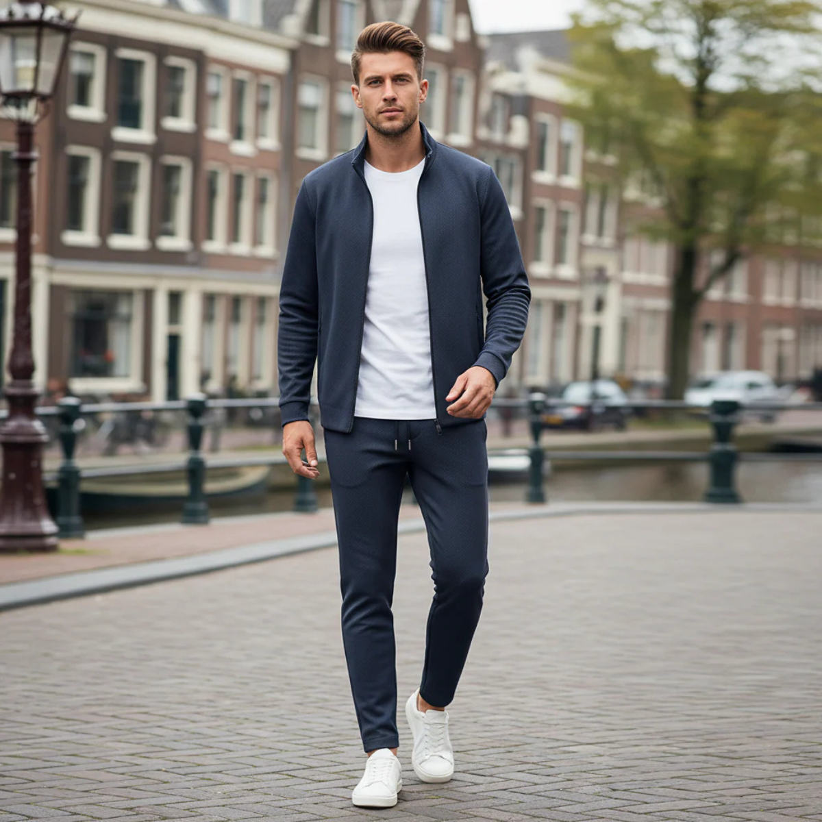 High Quality Men's Zip Up Tracksuit Set