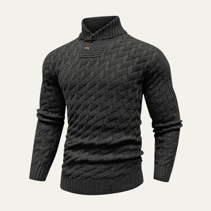 Warm Men's Cable Knit Wool Sweater