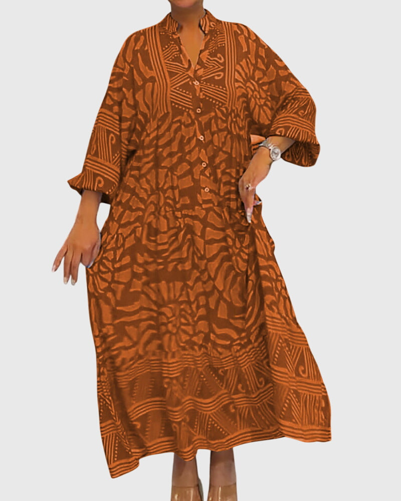Stylish Maxi Dress With Floral Pattern