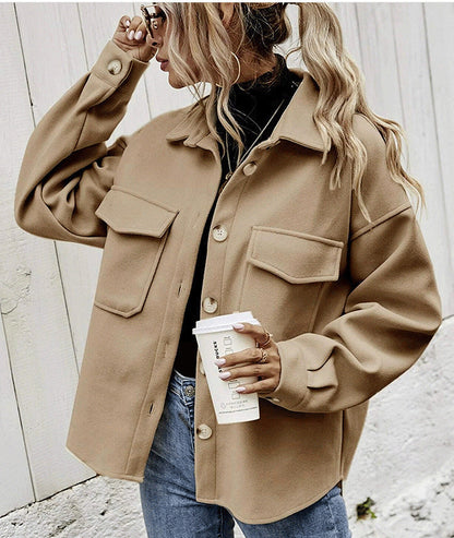 Cozy Women's Oversized Jacket with Big Pockets - EasyApparels