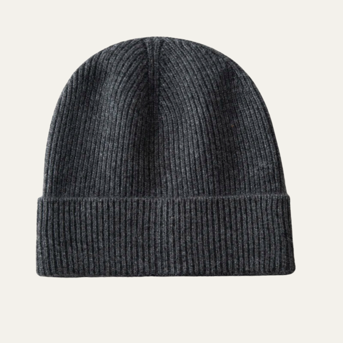 Warm Mens Ribbed Cashmere Winter Hat