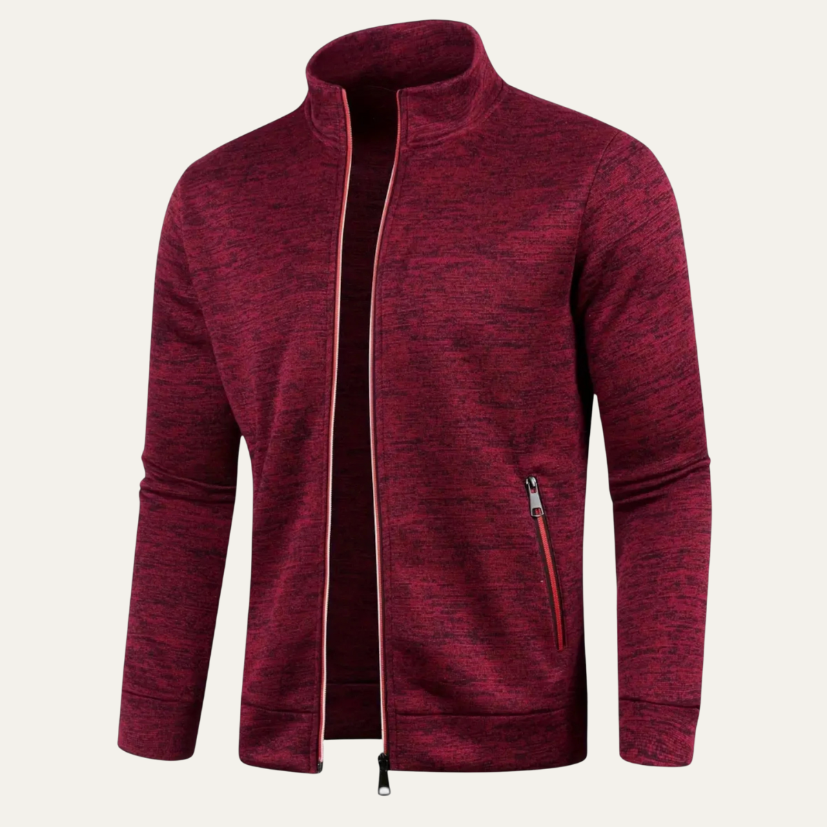 Warm Classic Men's Knit Zipper Jacket