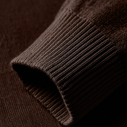 Luxury Men's Soft Mock Neck Zip Sweater