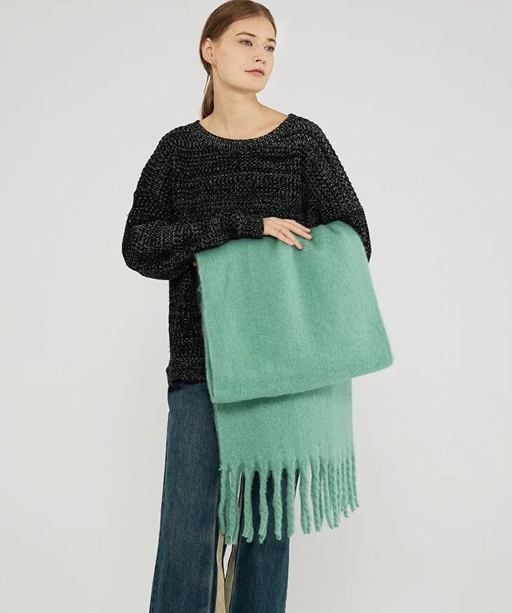 Soft Ladies Scarf - Warm Fuzzy Wool Wrap