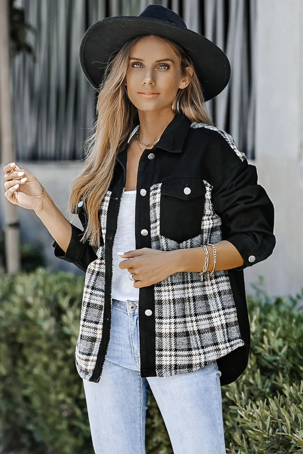 Classic Checked Flannel Denim Jacket - EasyApparels