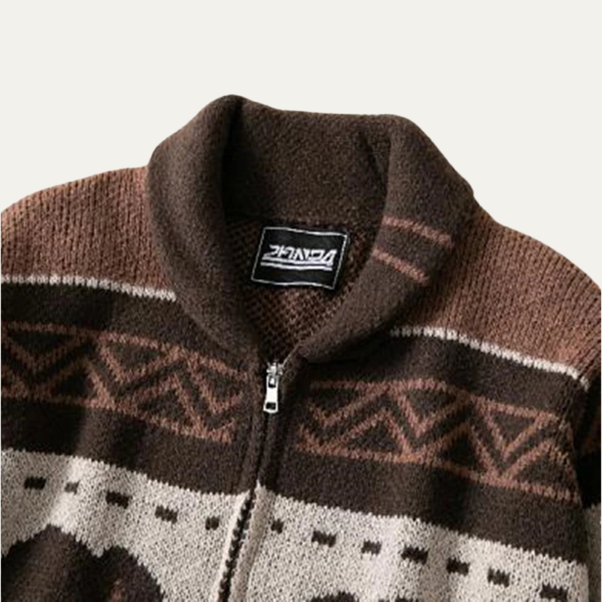 Vintage Buffalo Pattern Mens Winter Sweater