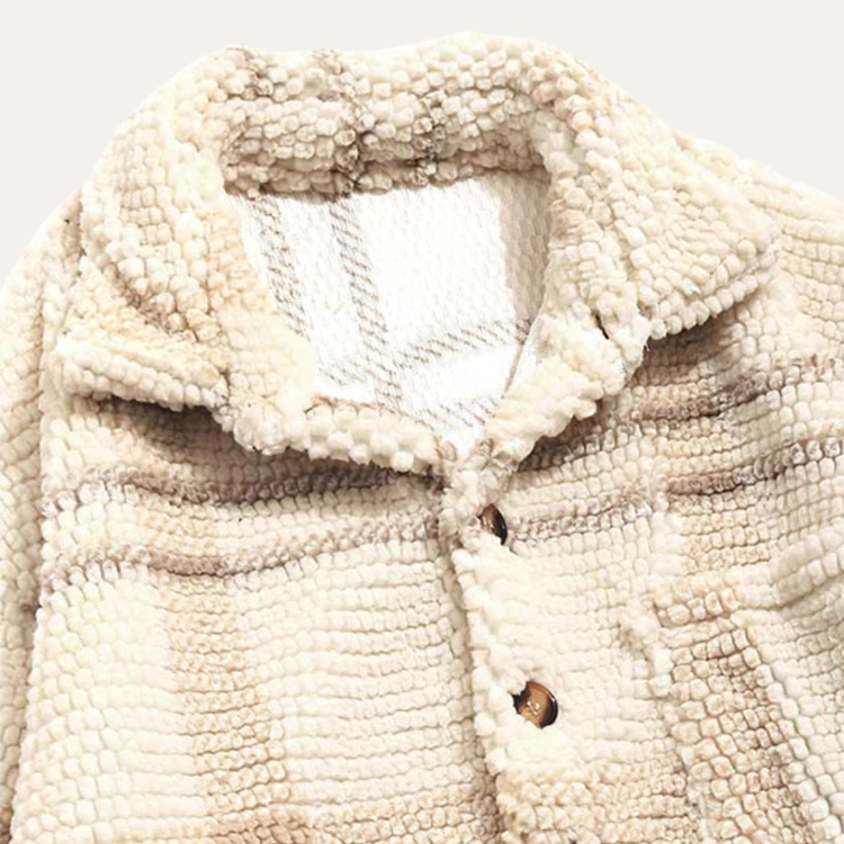 Classic Plaid Fleece Jacket for Men with Pockets