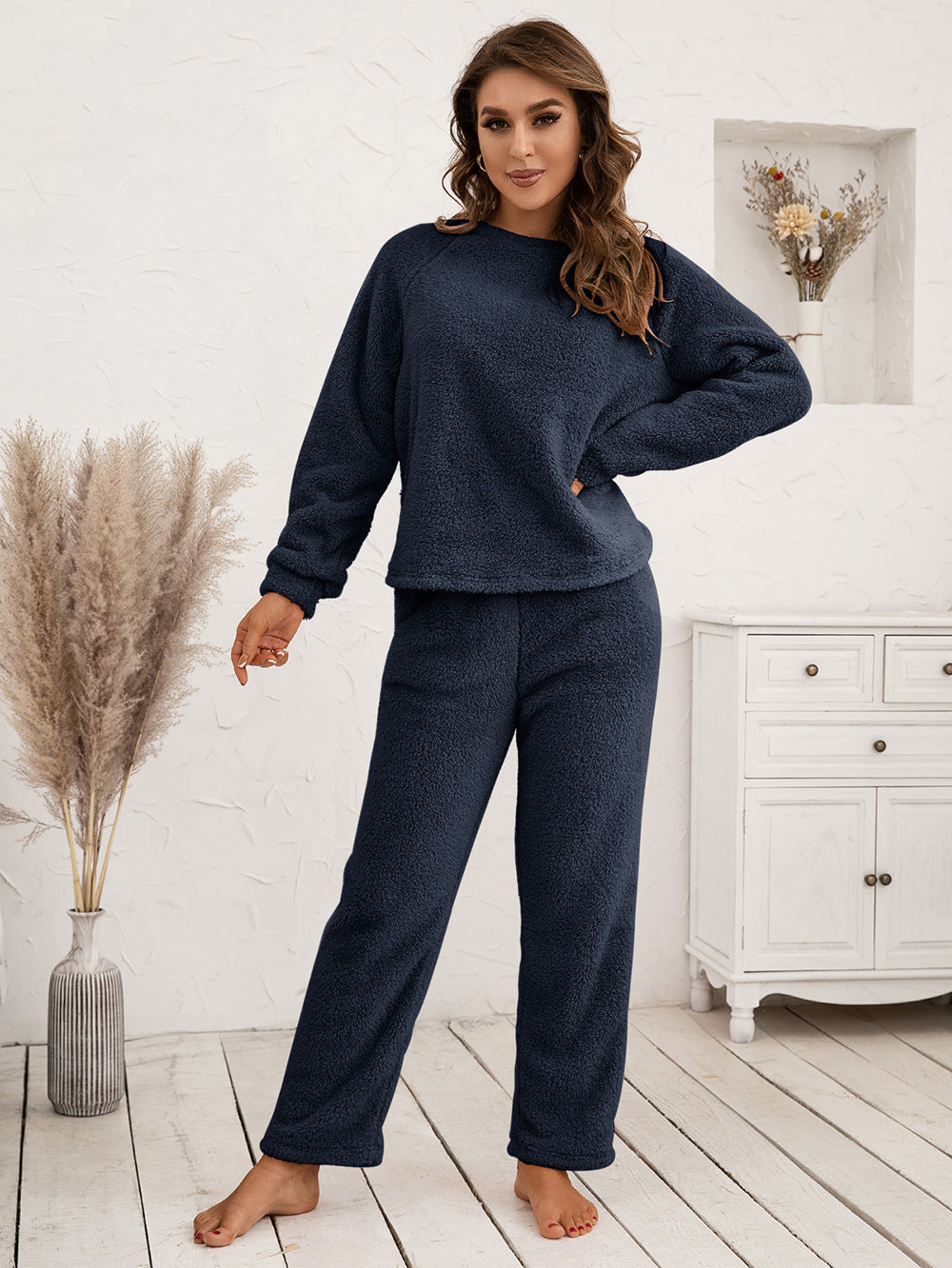 Cozy Plush Long Sleeve Loungewear Set