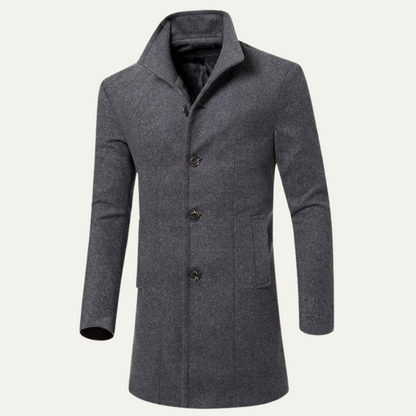 Classic Men's Wool Blend Winter Coat - Vossary