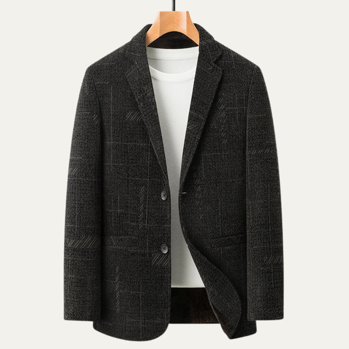 Stylish Mens Fit Checked Office Jacket