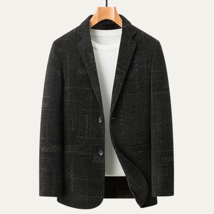 Stylish Mens Fit Checked Office Jacket