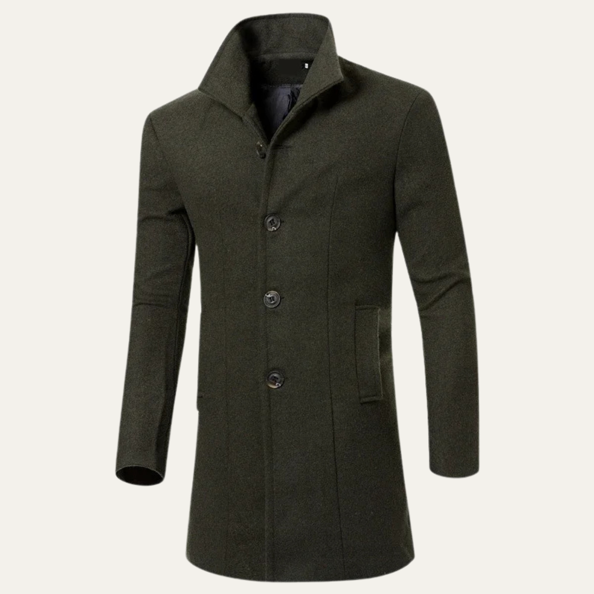 Classic Men's Wool Blend Winter Coat