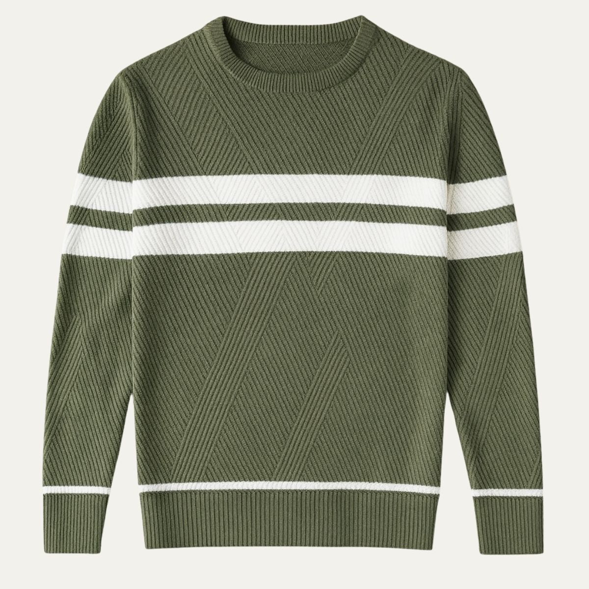 Stylish Men's Crew Neck Fall Sweater
