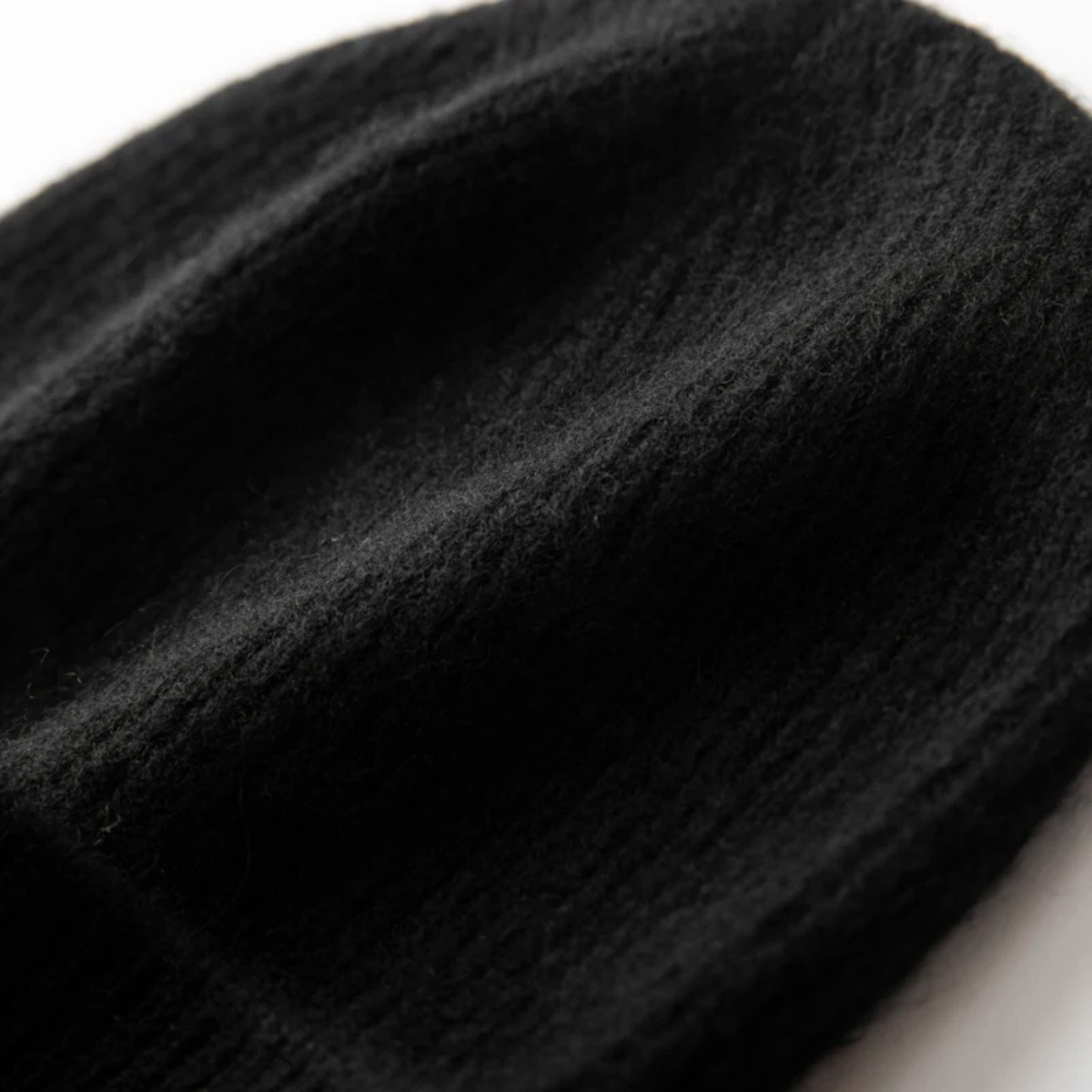 Warm Mens Ribbed Cashmere Winter Hat