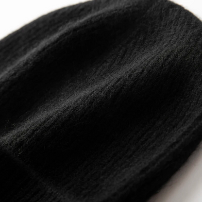 Warm Mens Ribbed Cashmere Winter Hat