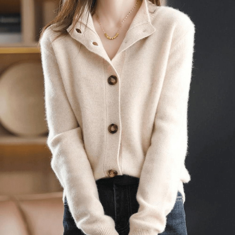 Classic Knit Button Sweater - Vossary