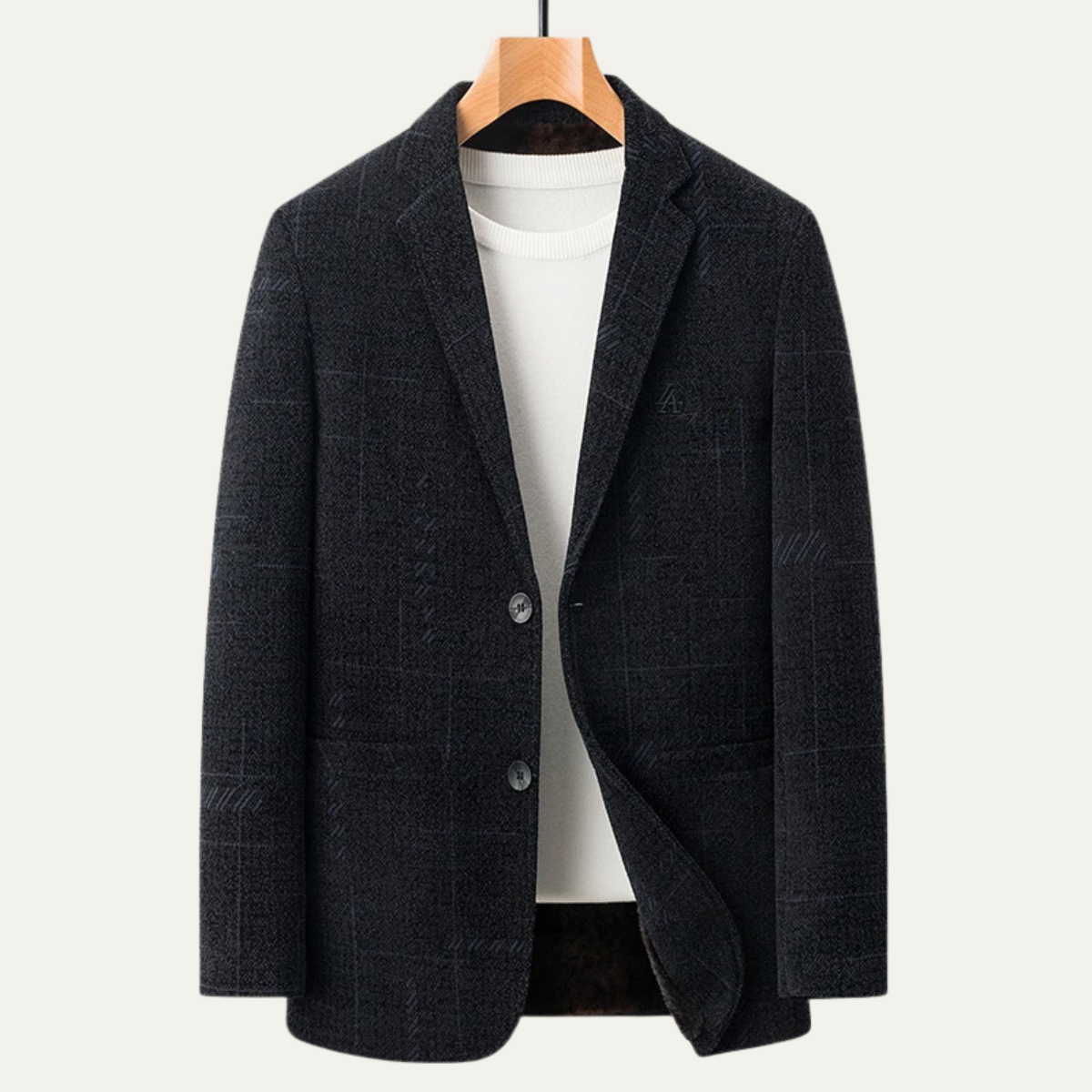 Stylish Mens Fit Checked Office Jacket