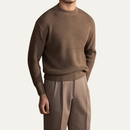 Warm Mens Wool Crew Neck Jumper Sweater