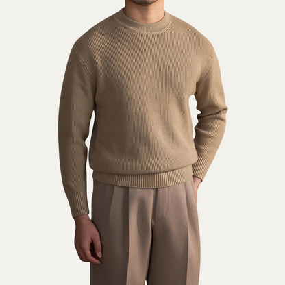 Warm Mens Wool Crew Neck Jumper Sweater