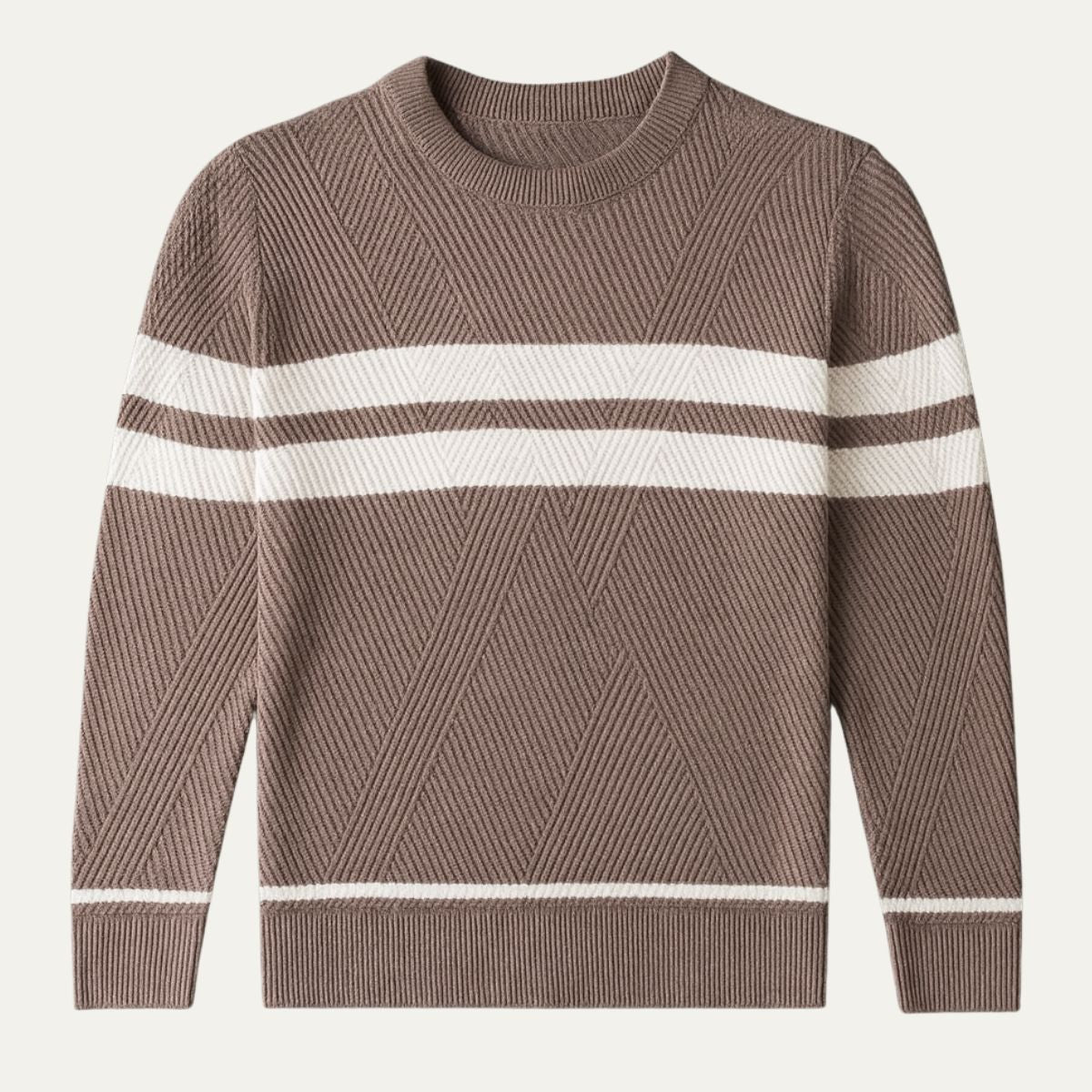 Stylish Men's Crew Neck Fall Sweater - Vossary