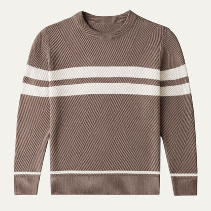 Stylish Men's Crew Neck Fall Sweater - Vossary